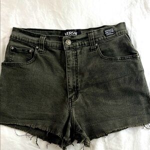 Versace Jeans Collection Jean Shorts High-Waisted Frayed Hem